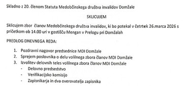 Zbor članov, 26. 3. 2026 ob 14.uri 